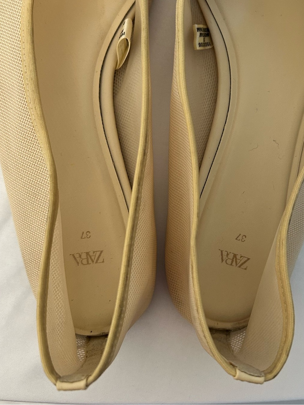 Zara Beige Slip-On Ballet Flats - Picture 8 of 13